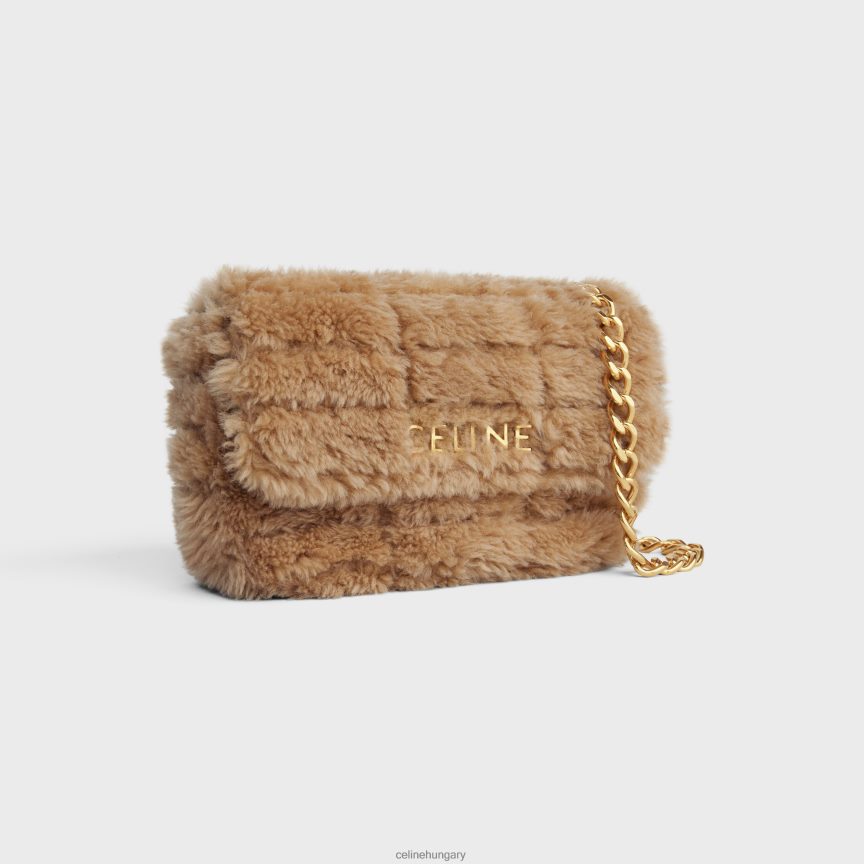 kiegészítők CELINE láncos válltáska matelasse monokróm steppelt ollóból bézs nők J6P488285