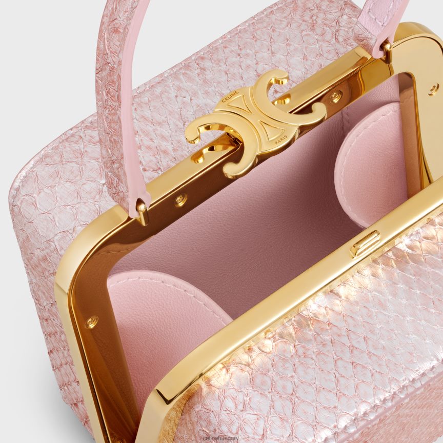 kiegészítők CELINE lana minaudiere gyöngyházfényű pythonban rózsa glace nők J6P48839