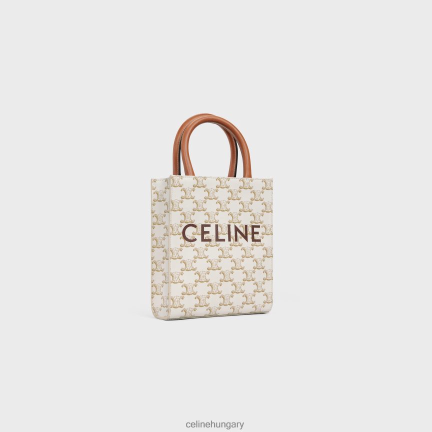 kiegészítők CELINE mini függőleges cabas triomphe vászonból és borjúbőrből, nyomattal fehér nők J6P488239