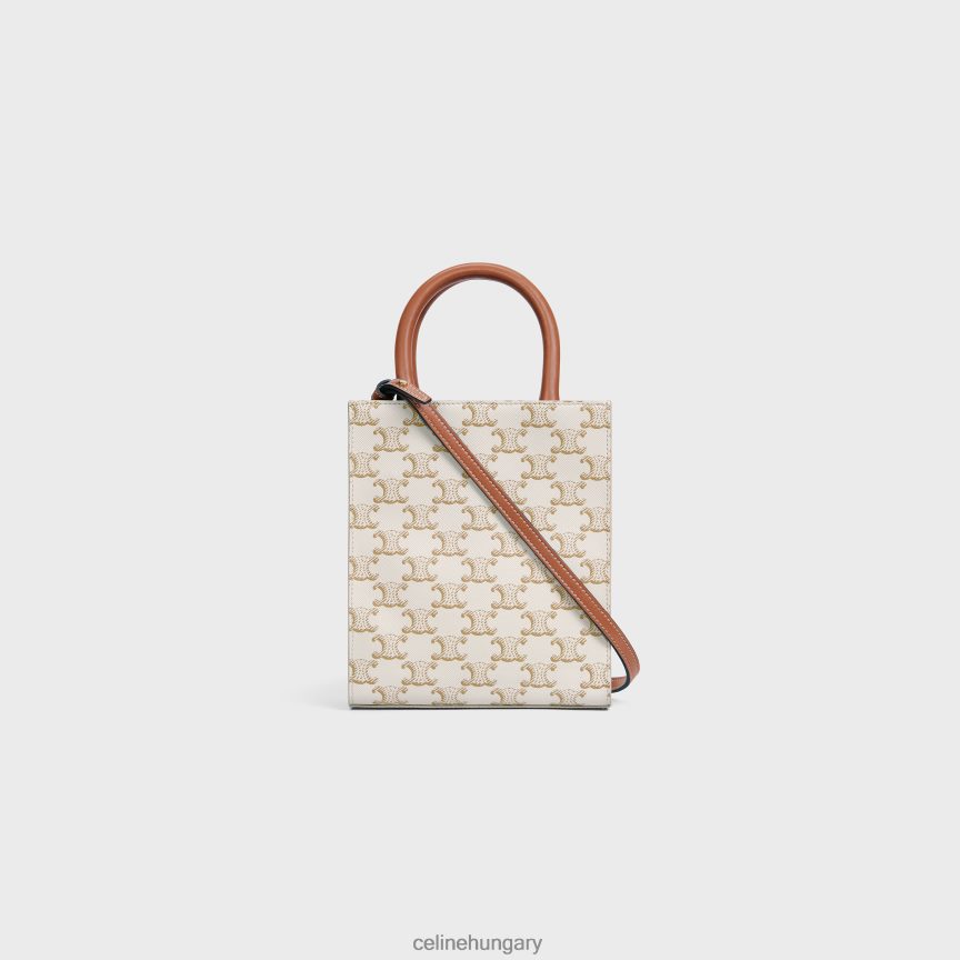 kiegészítők CELINE mini függőleges cabas triomphe vászonból és borjúbőrből, nyomattal fehér nők J6P488239