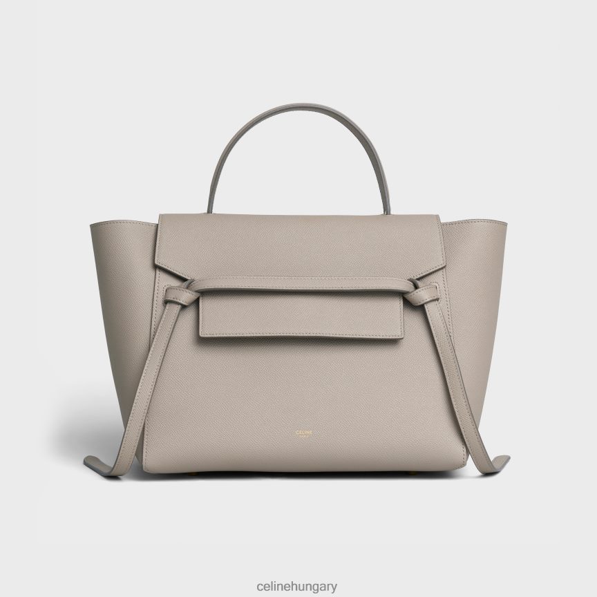 kiegészítők CELINE mini övtáska szemcsés borjúbőrből világos szürkés nők J6P488263