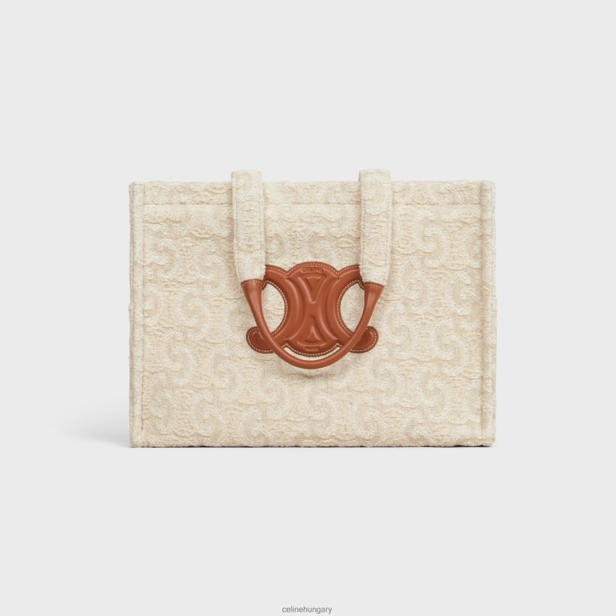 kiegészítők CELINE nagy cabas thais textilből, mindenhol triumfával természetes/barna nők J6P488242