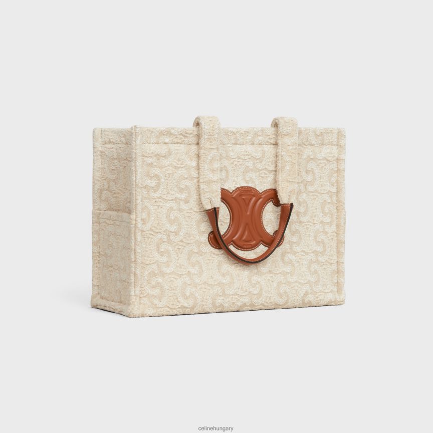 kiegészítők CELINE nagy cabas thais textilből, mindenhol triumfával természetes/barna nők J6P488242