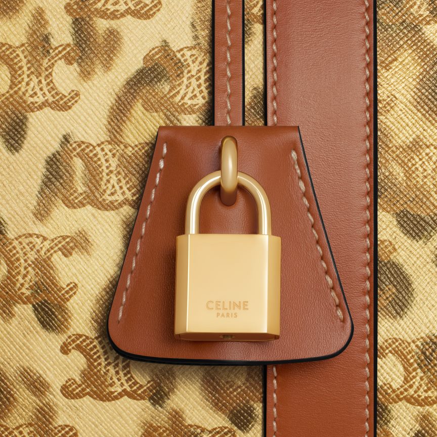 kiegészítők CELINE nagy utazótáska triumph vászonból, nyomattal leopárd nők J6P48887