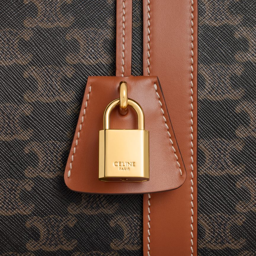 kiegészítők CELINE nagy utazótáska triumph vászonból és borjúbőrből Cser nők J6P48886