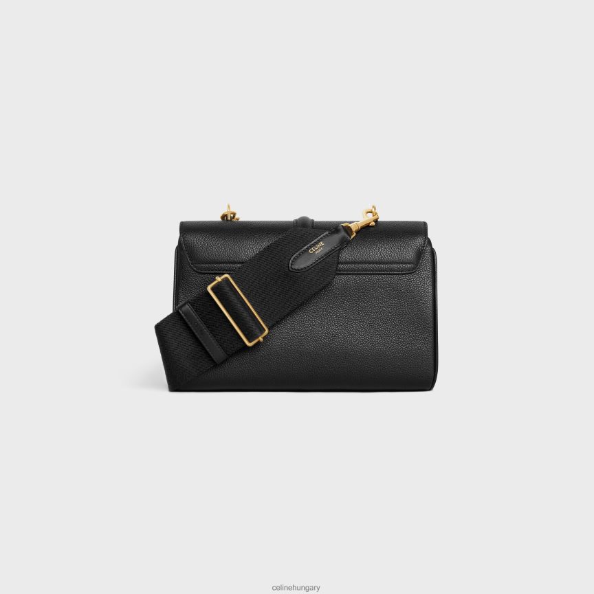 kiegészítők CELINE teen soft 16 rugalmas szemcsés borjúbőrben fekete nők J6P48867