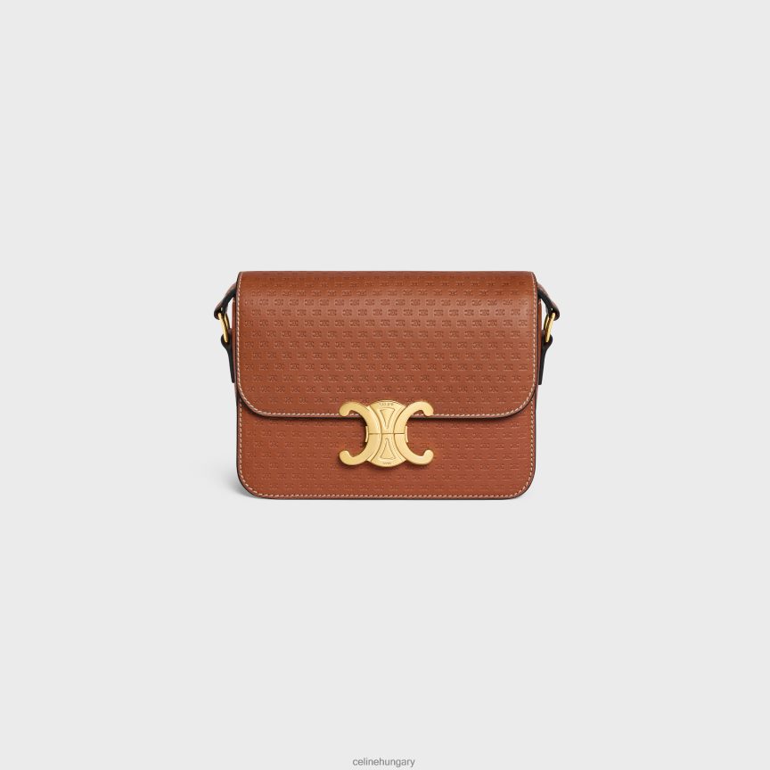 kiegészítők CELINE természetes borjúbőrből készült tini triomphe táska, végig triumfával Cser nők J6P48845