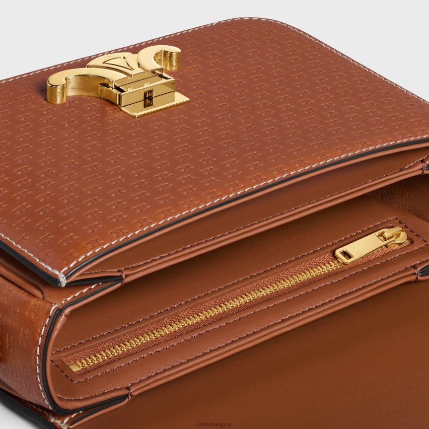 kiegészítők CELINE természetes borjúbőrből készült tini triomphe táska, végig triumfával Cser nők J6P48845