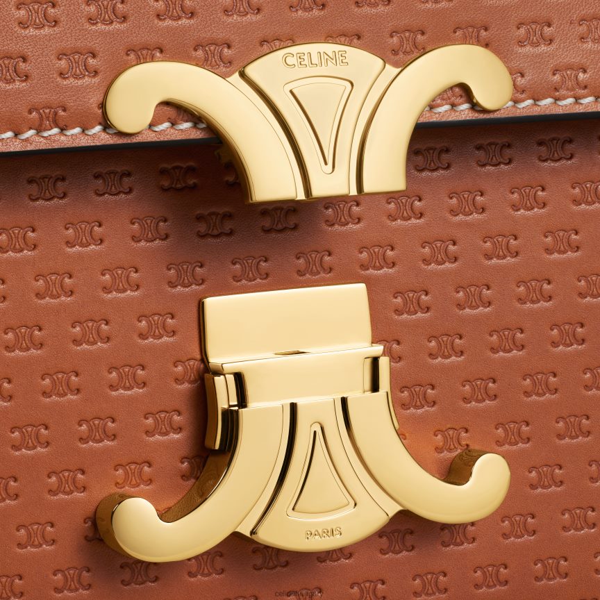 kiegészítők CELINE természetes borjúbőrből készült tini triomphe táska, végig triumfával Cser nők J6P48845