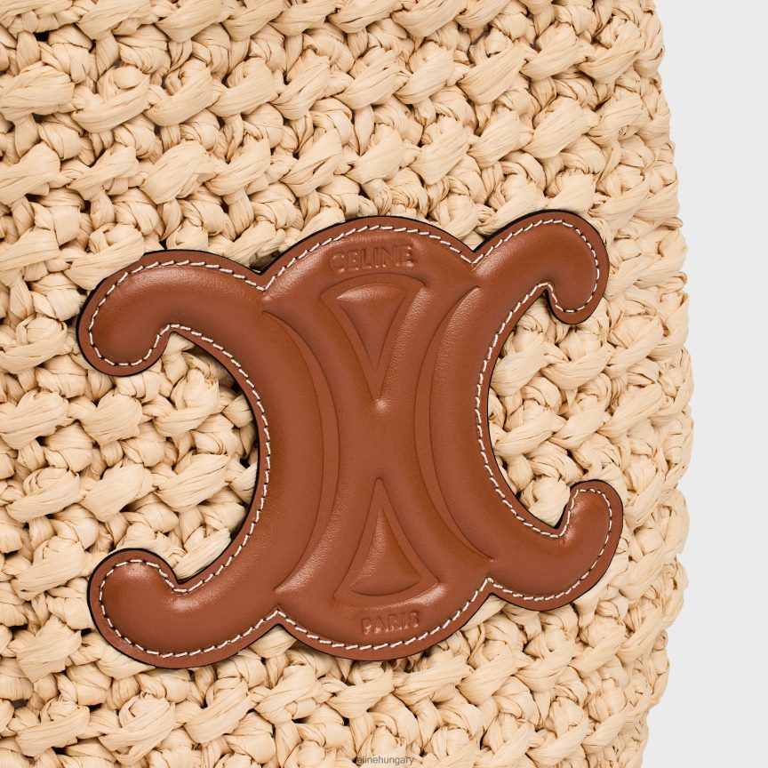 kiegészítők CELINE tini húzózsinór rafiából és borjúbőrből természetes/barna nők J6P488298