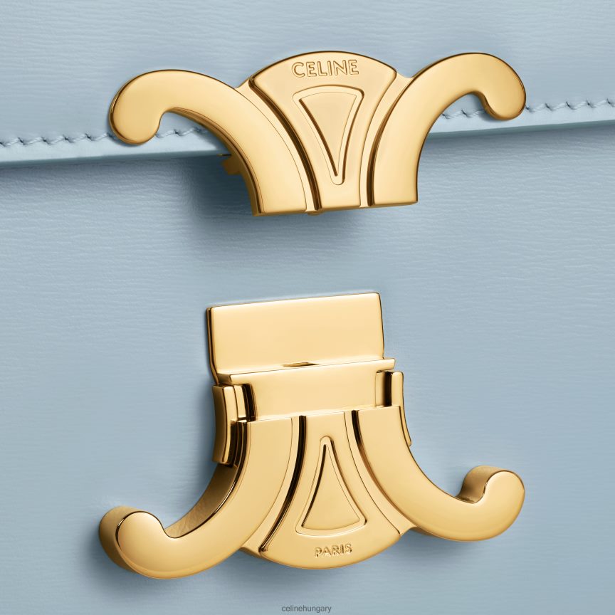 kiegészítők CELINE tini triomphe táska fényes borjúbőrből Halványkék nők J6P4883