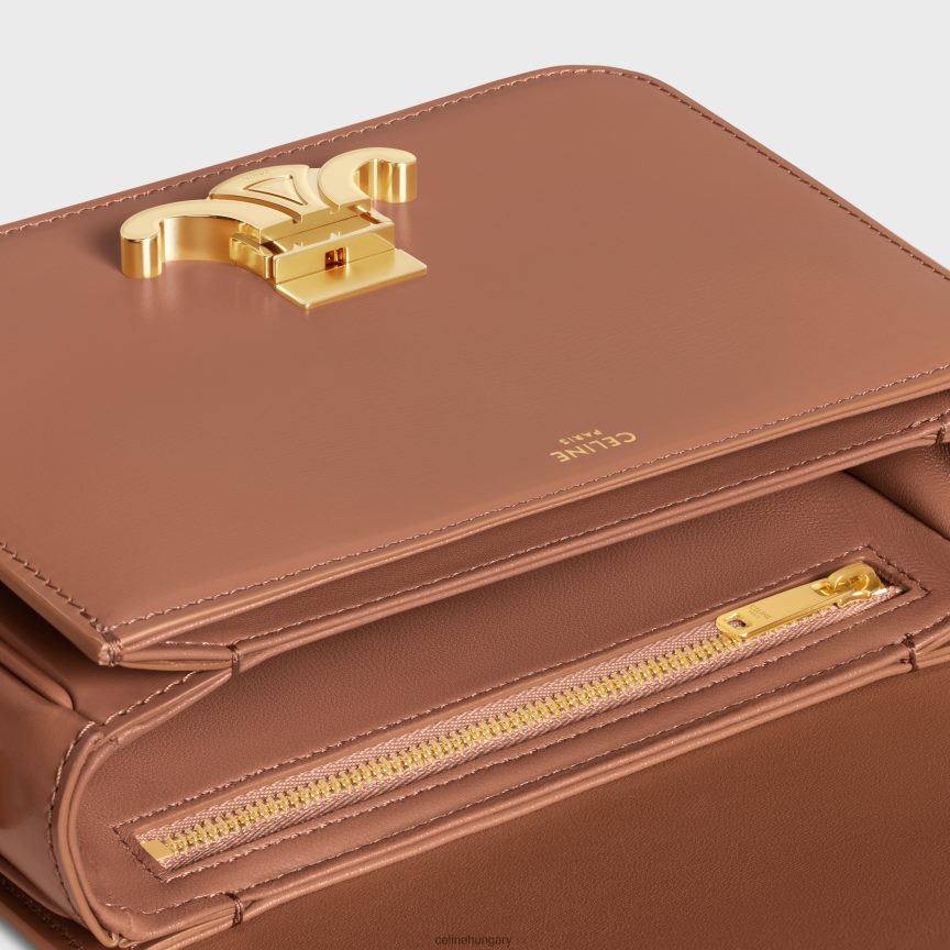 kiegészítők CELINE tini triomphe táska fényes borjúbőrből bronz nők J6P488106