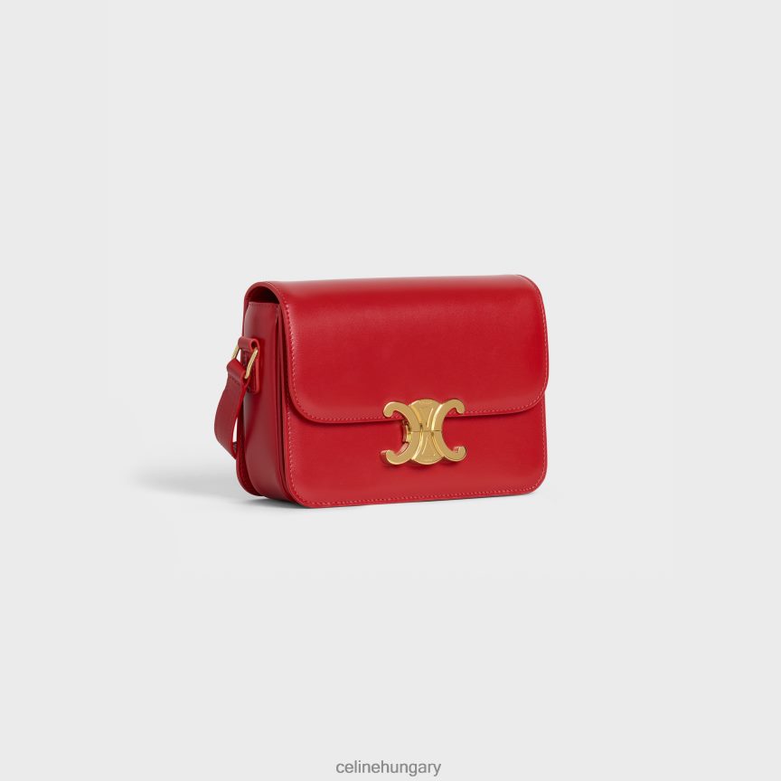 kiegészítők CELINE tini triomphe táska fényes borjúbőrből piros nők J6P488101