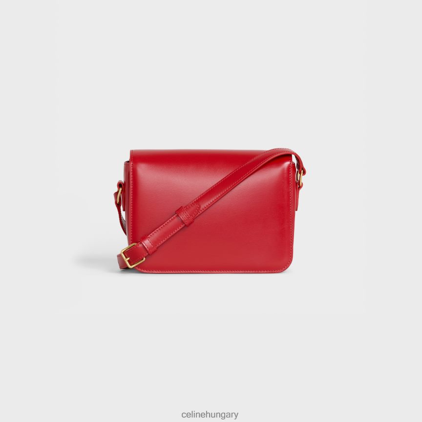 kiegészítők CELINE tini triomphe táska fényes borjúbőrből piros nők J6P488101