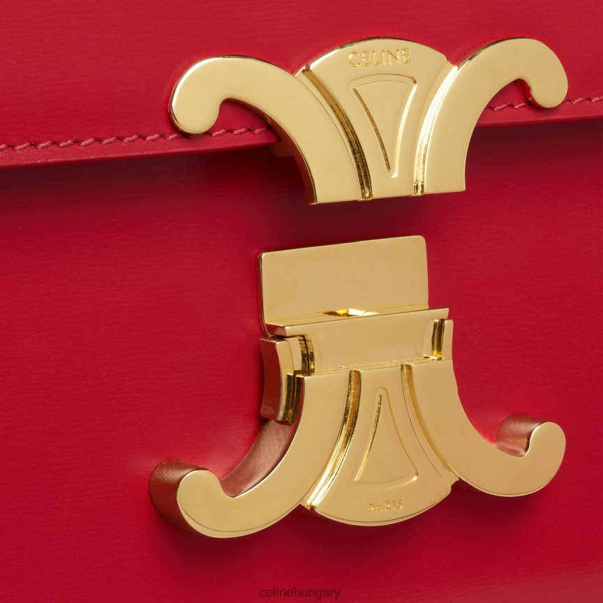 kiegészítők CELINE tini triomphe táska fényes borjúbőrből piros nők J6P488101