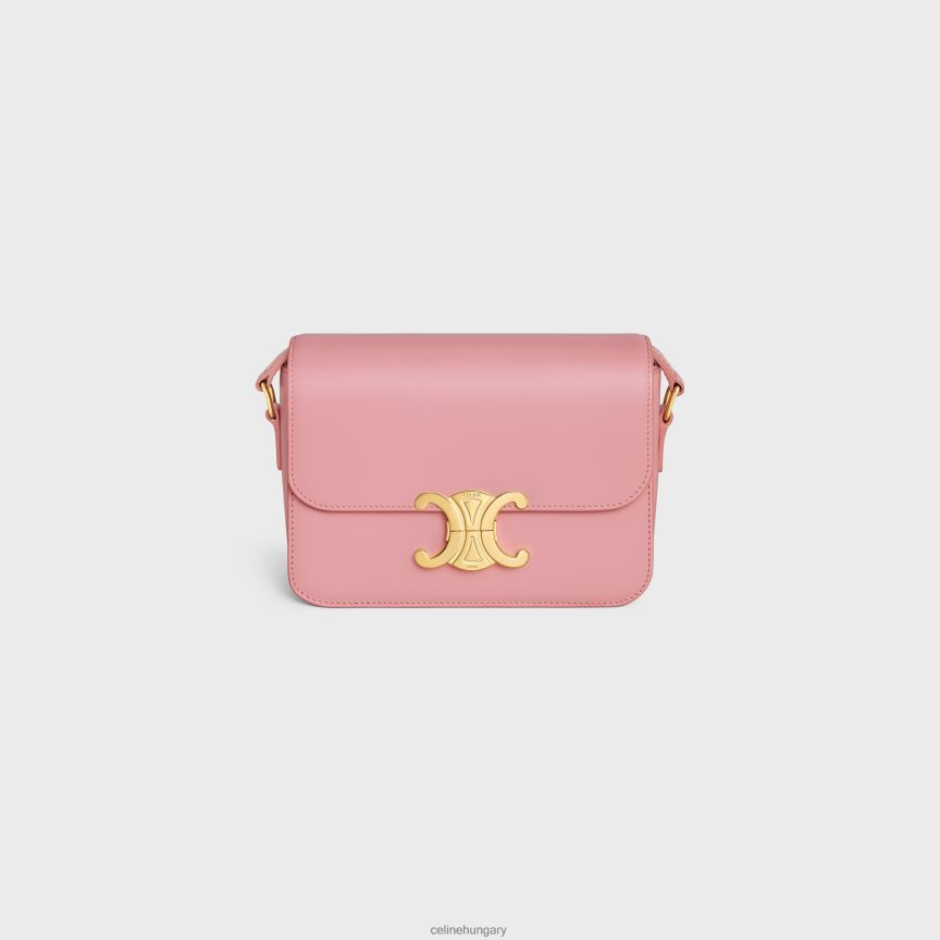 kiegészítők CELINE tini triomphe táska fényes borjúbőrből rózsa nők J6P48847
