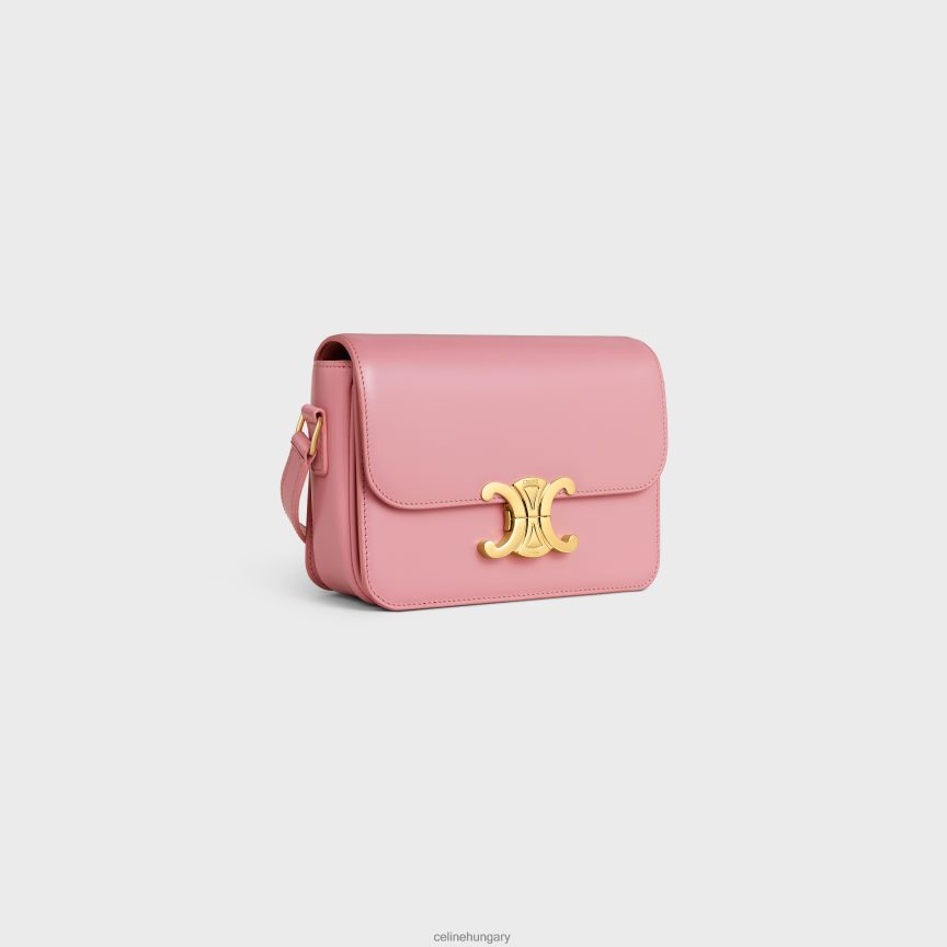 kiegészítők CELINE tini triomphe táska fényes borjúbőrből rózsa nők J6P48847