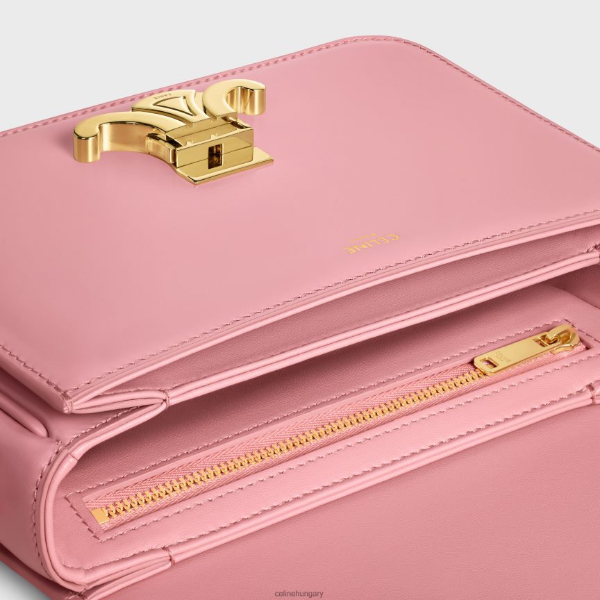 kiegészítők CELINE tini triomphe táska fényes borjúbőrből rózsa nők J6P48847