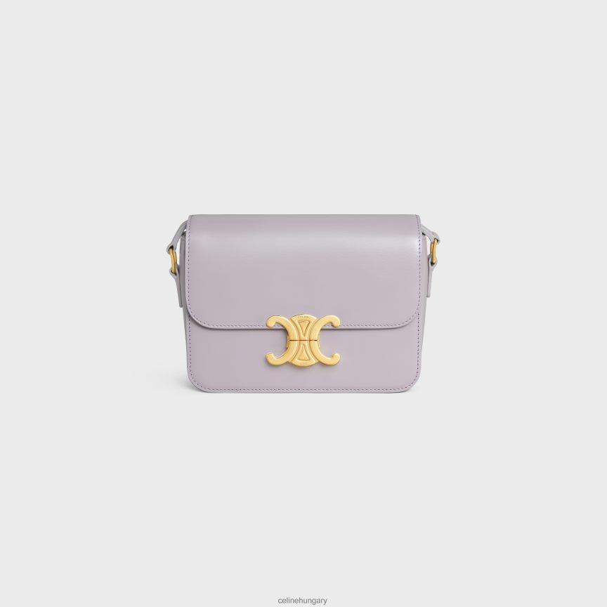 kiegészítők CELINE tini triomphe táska fényes borjúbőrből világos lila nők J6P488112