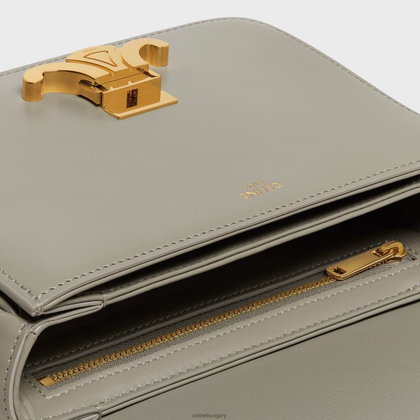 kiegészítők CELINE tini triomphe táska fényes borjúbőrből zöld agyag nők J6P488110