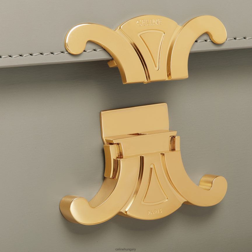 kiegészítők CELINE tini triomphe táska fényes borjúbőrből zöld agyag nők J6P488110