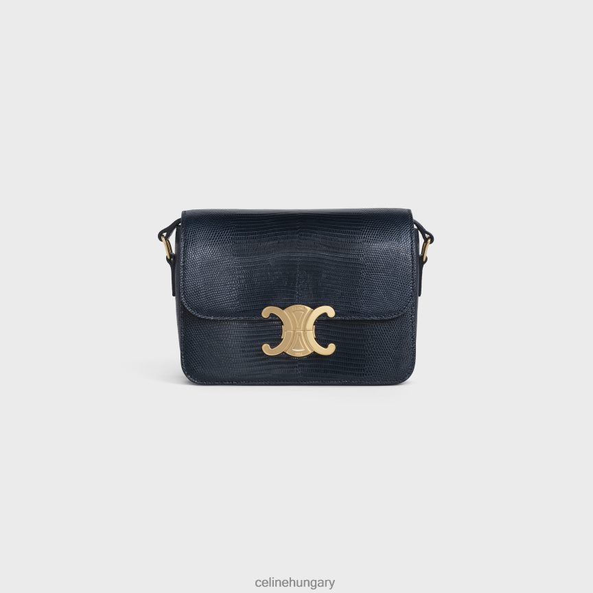 kiegészítők CELINE tini triomphe táska gyíkban sötétkék nők J6P488117