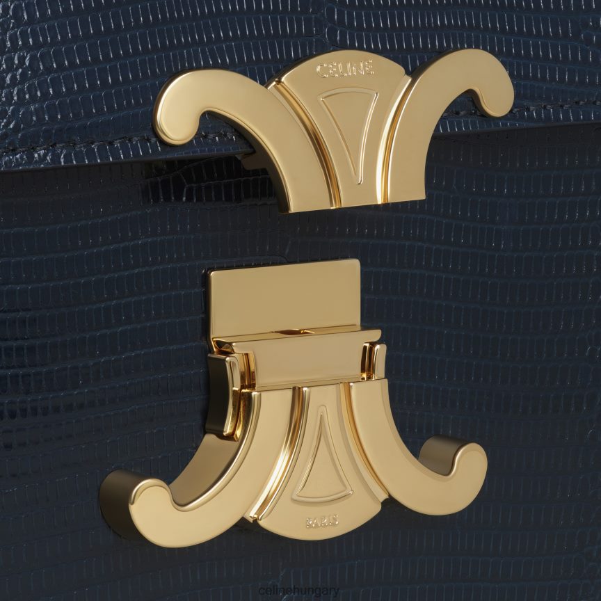 kiegészítők CELINE tini triomphe táska gyíkban sötétkék nők J6P488117