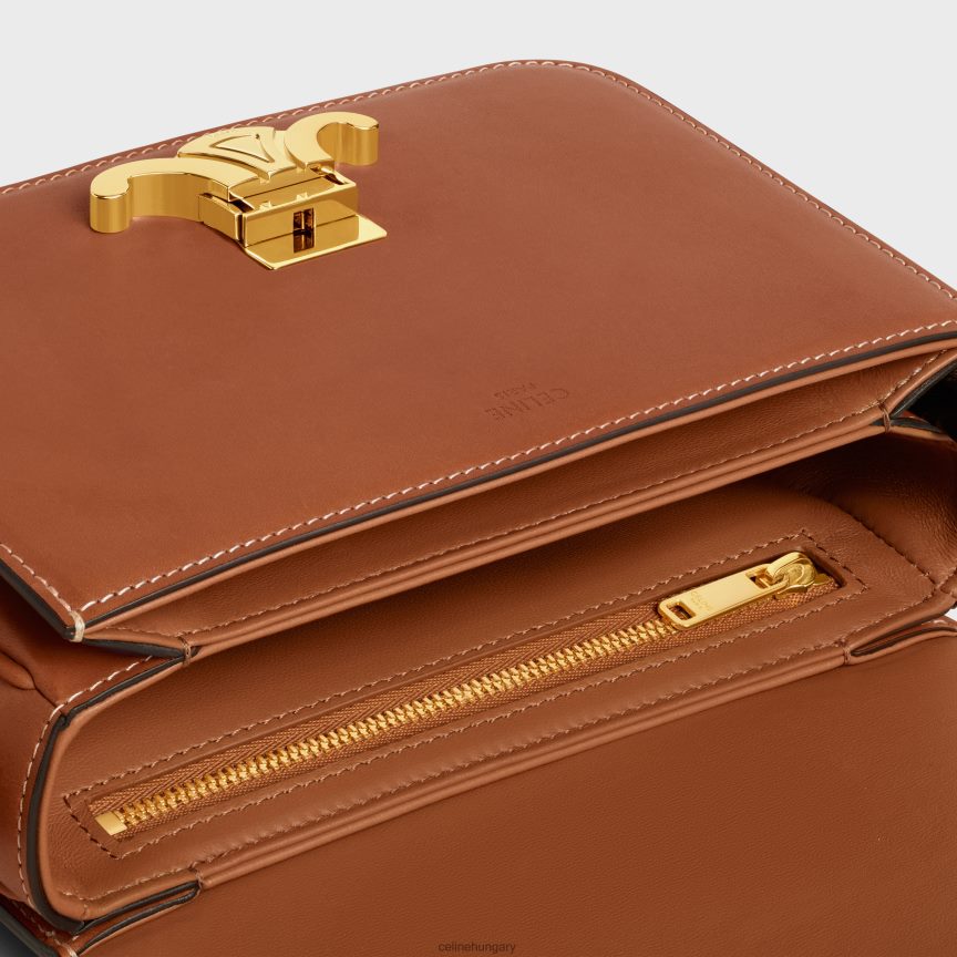 kiegészítők CELINE tini triomphe táska természetes borjúbőrből Cser nők J6P488102