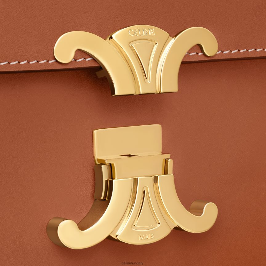 kiegészítők CELINE tini triomphe táska természetes borjúbőrből Cser nők J6P488102