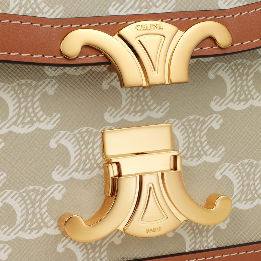 kiegészítők CELINE tini triomphe táska triomphe vászonból és borjúbőrből grege nők J6P488216