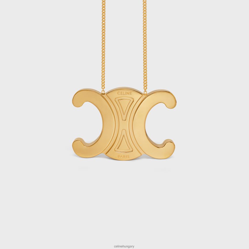 kiegészítők CELINE triomphe metal minaudiere alumíniumban Arany nők J6P488286