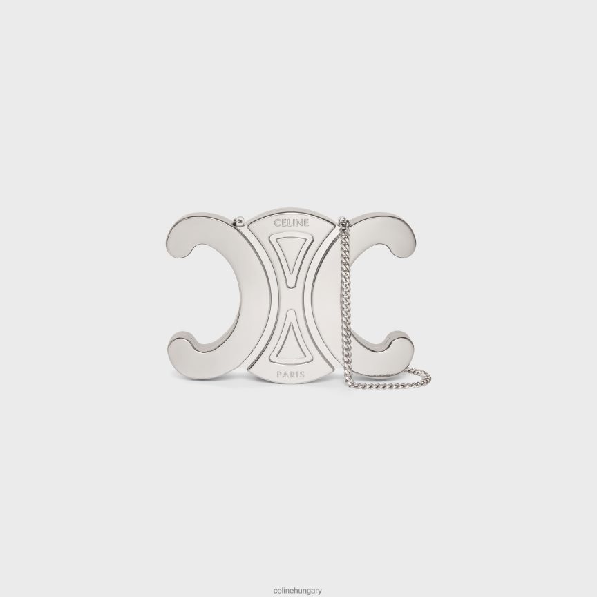kiegészítők CELINE triomphe metal minaudiere alumíniumban ezüst nők J6P488287