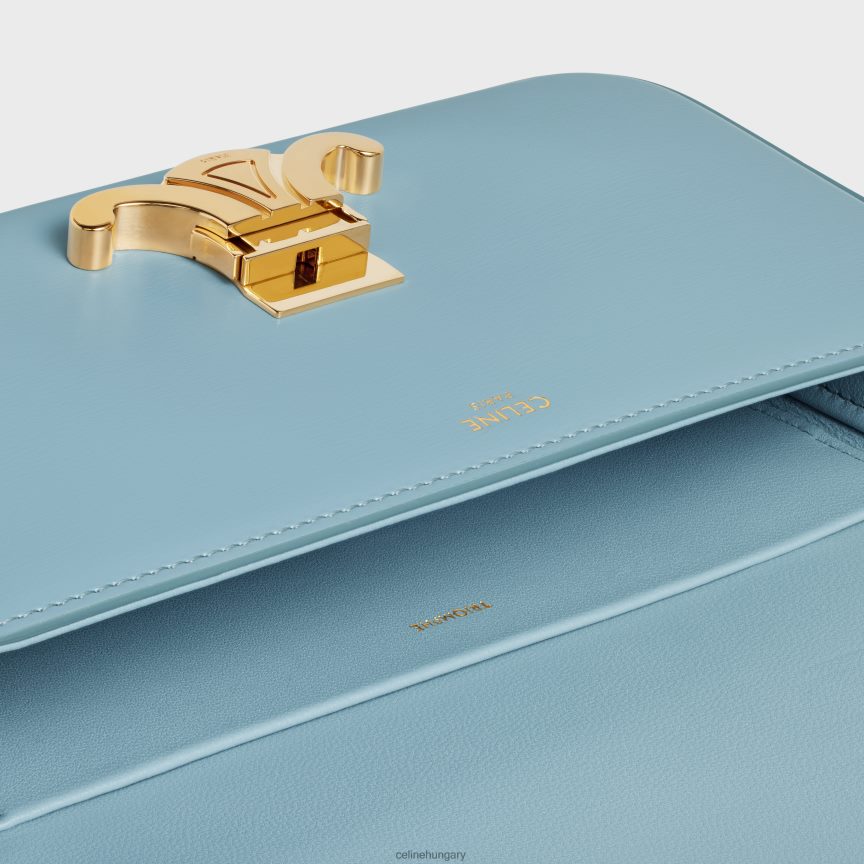 kiegészítők CELINE válltáska claude fényes borjúbőrből kaliforniai kék nők J6P488191