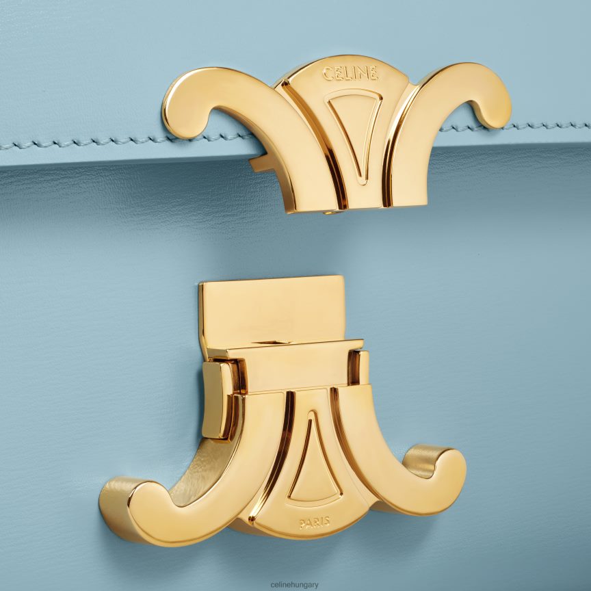 kiegészítők CELINE válltáska claude fényes borjúbőrből kaliforniai kék nők J6P488191