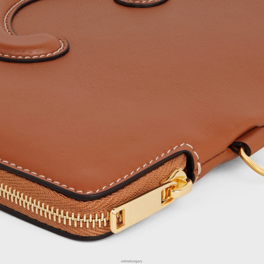 kiegészítők CELINE kis táska sima borjúbőrből készült pánttal Cser nők J6P488402