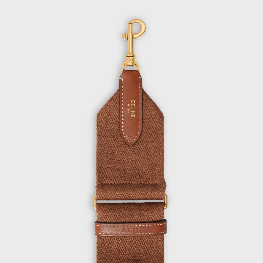 kiegészítők CELINE állítható gyapjúpánt arany bevonattal Cser nők J6P488440