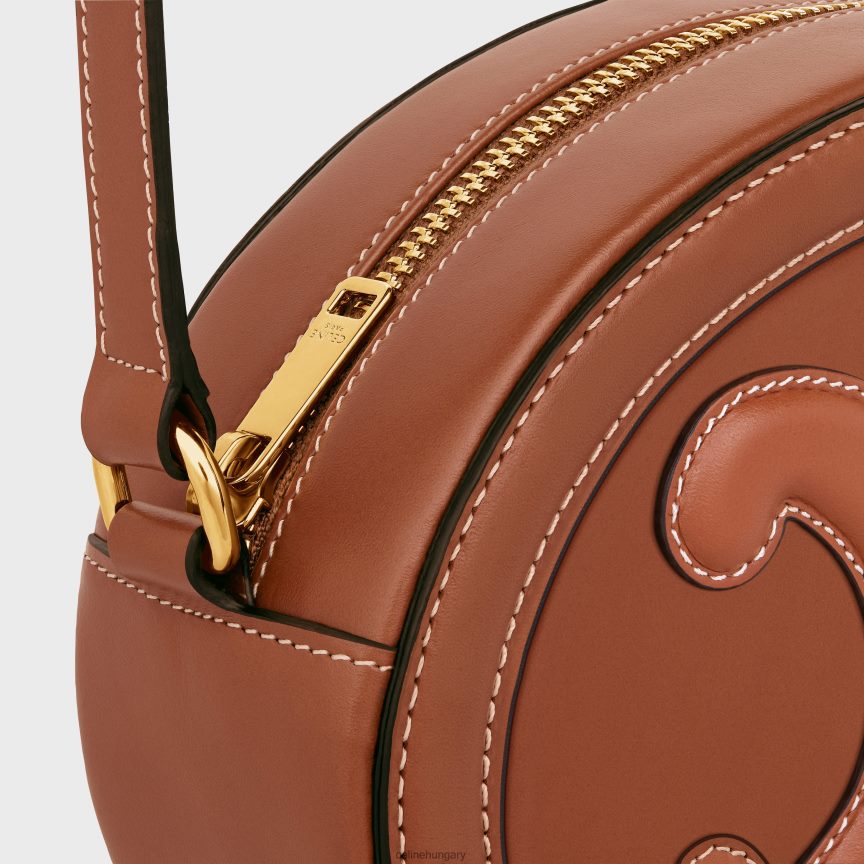 kiegészítők CELINE crossbody ovális erszény cuir triomphe sima borjúbőrből Cser nők J6P488383