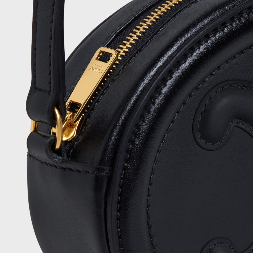 kiegészítők CELINE crossbody ovális erszény cuir triomphe sima borjúbőrből fekete nők J6P488382