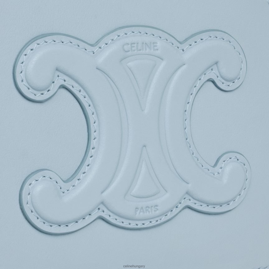 kiegészítők CELINE félholdas tok sima borjúbőrből Halványkék nők J6P488343