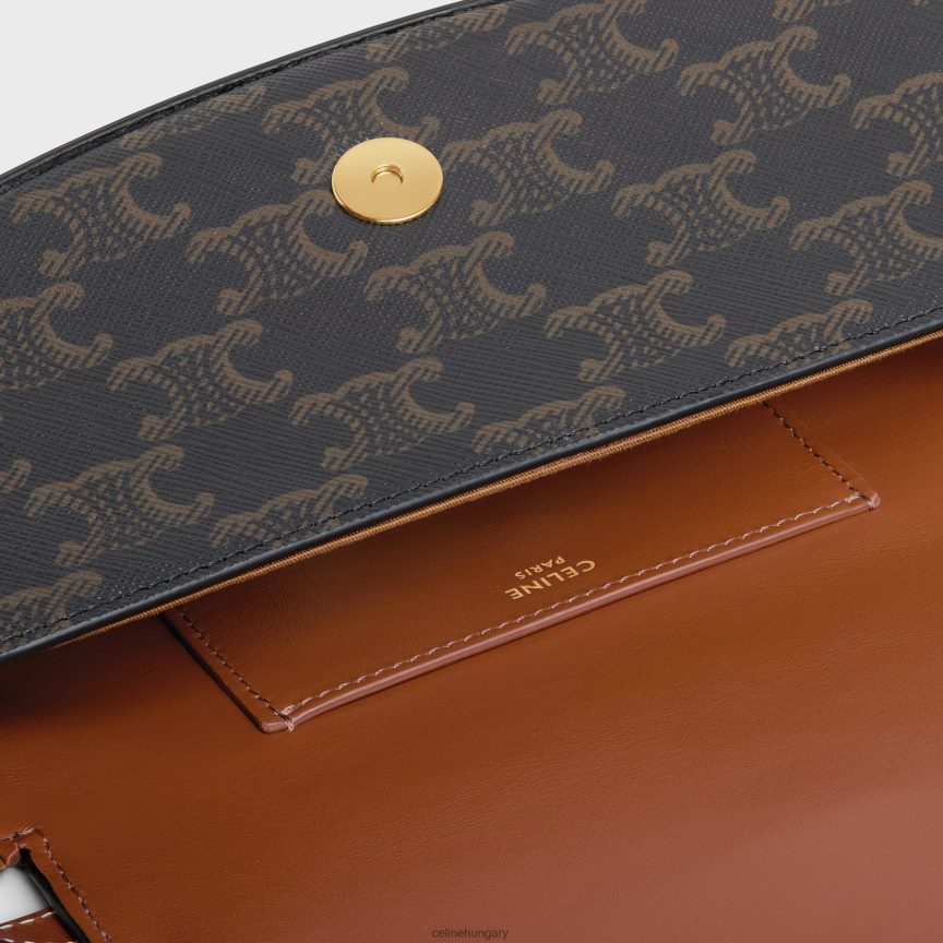 kiegészítők CELINE kuplung a pánton, triomphe vászonból és borjúbőrből Cser nők J6P488389