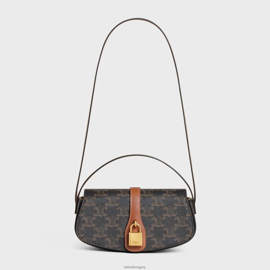 kiegészítők CELINE kuplung a pánton, triomphe vászonból és borjúbőrből Cser nők J6P488389