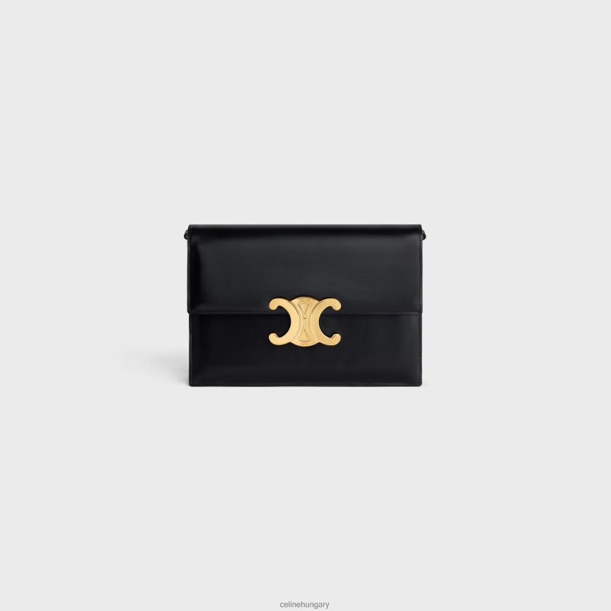 kiegészítők CELINE kuplung soir fényes borjúbőrben fekete nők J6P488392