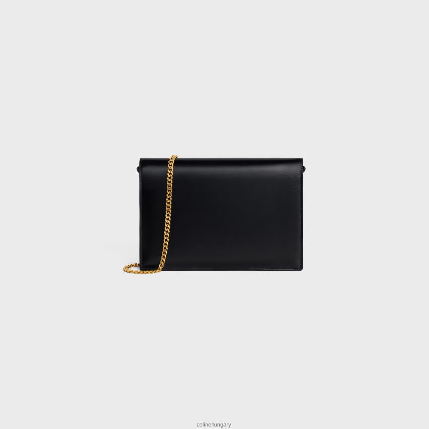 kiegészítők CELINE kuplung soir fényes borjúbőrben fekete nők J6P488392