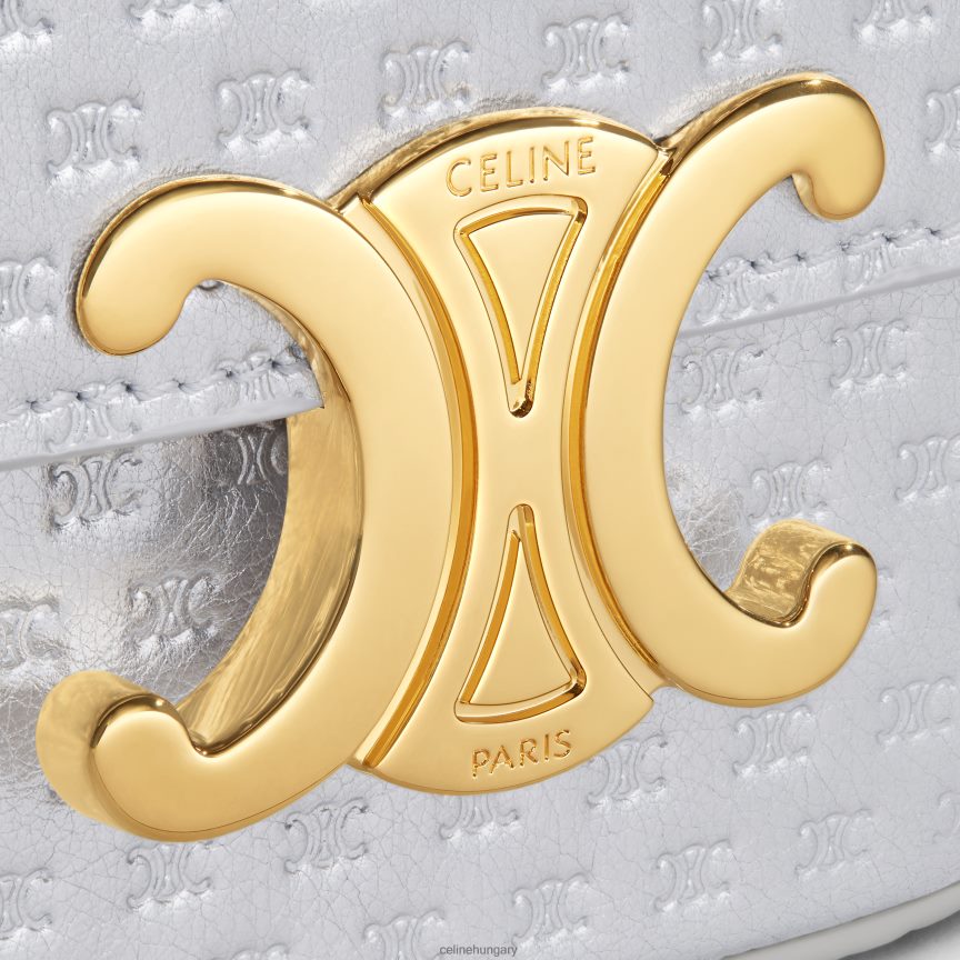 kiegészítők CELINE laminált borjúbőr dombornyomott triumfa mini lánccludes ezüst nők J6P488333