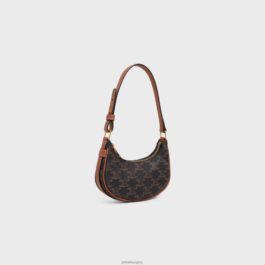 kiegészítők CELINE mini ava triomphe vászonból és borjúbőrből Cser nők J6P488387