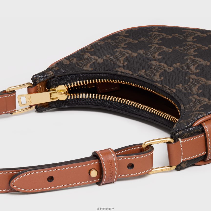 kiegészítők CELINE mini ava triomphe vászonból és borjúbőrből Cser nők J6P488387