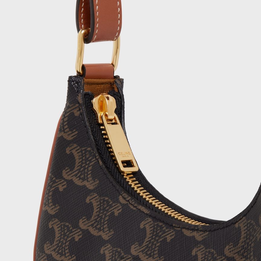 kiegészítők CELINE mini ava triomphe vászonból és borjúbőrből Cser nők J6P488387