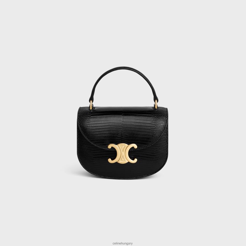 kiegészítők CELINE mini besace clea gyíkban fekete nők J6P488326