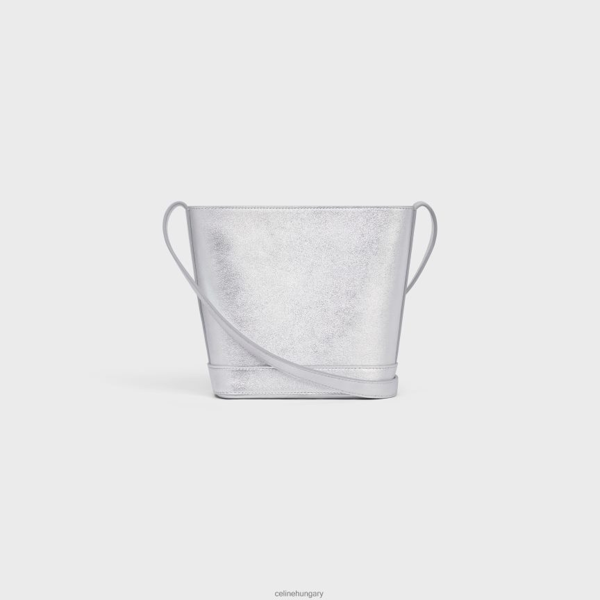 kiegészítők CELINE mini bucket cuir triomphe laminált borjúbőrből ezüst nők J6P488381