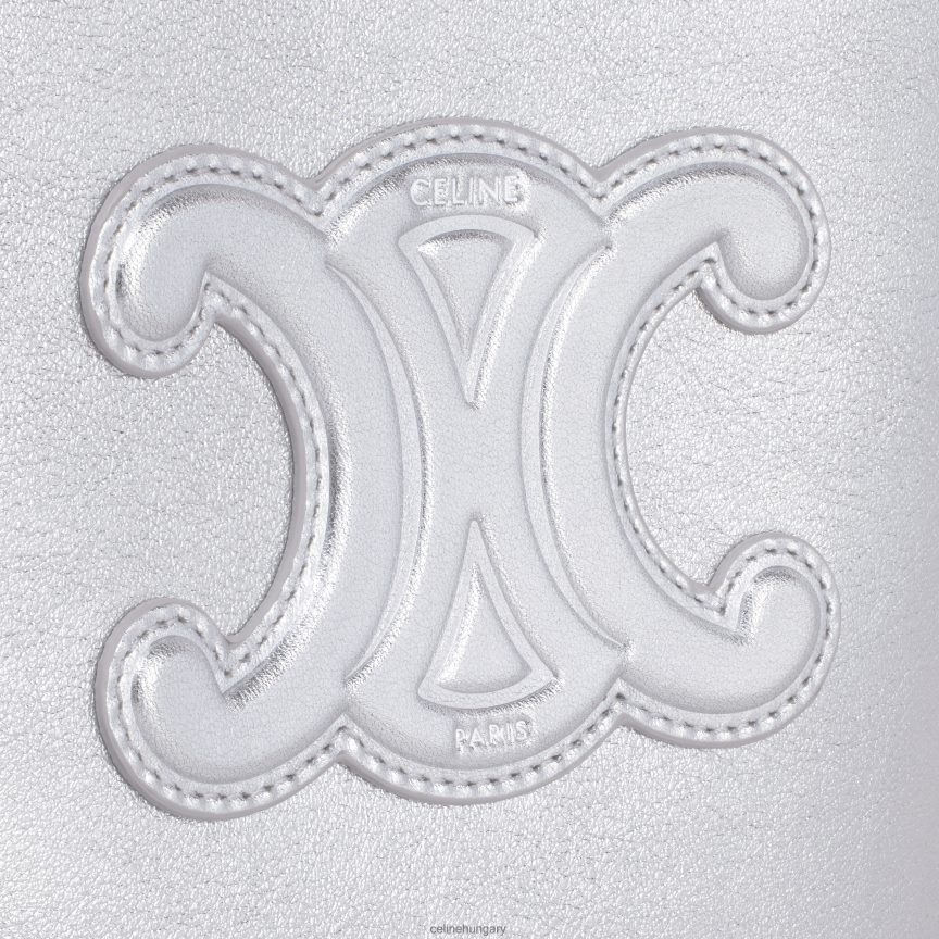 kiegészítők CELINE mini bucket cuir triomphe laminált borjúbőrből ezüst nők J6P488381